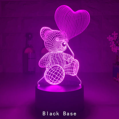 Lampe LED 3D en Acrylique – Veilleuse USB Néon