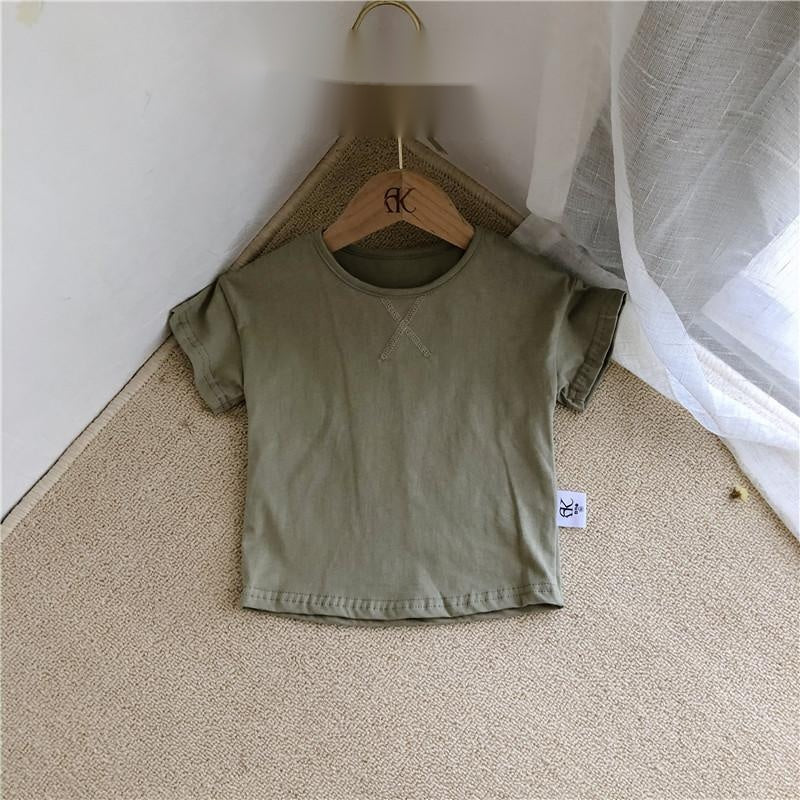 T-shirt manches courtes bébé - style simple pour l'été