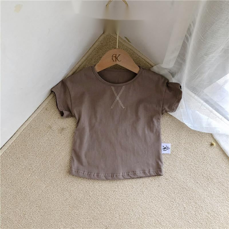 T-shirt manches courtes bébé - style simple pour l'été