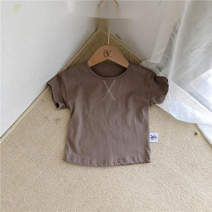 T-shirt manches courtes bébé - style simple pour l'été