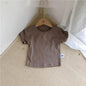 T-shirt manches courtes bébé - style simple pour l'été
