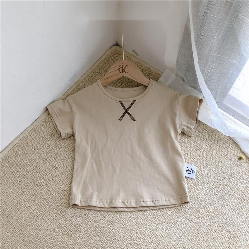 T-shirt manches courtes bébé - style simple pour l'été