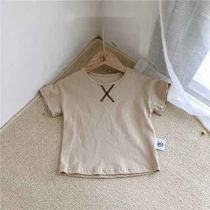 T-shirt manches courtes bébé - style simple pour l'été