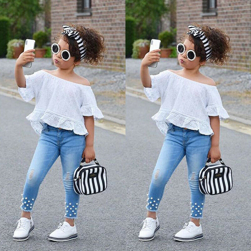Ensemble Chemise et pantalon Fille – Vêtements pour Enfants et Bébés