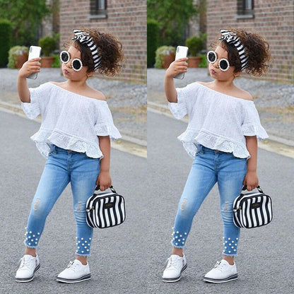 Ensemble Chemise et pantalon Fille – Vêtements pour Enfants et Bébés