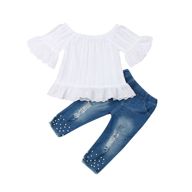 Ensemble Chemise et pantalon Fille – Vêtements pour Enfants et Bébés
