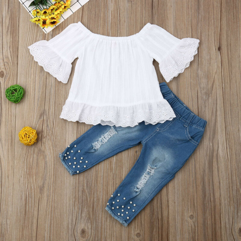 Ensemble Chemise et pantalon Fille – Vêtements pour Enfants et Bébés