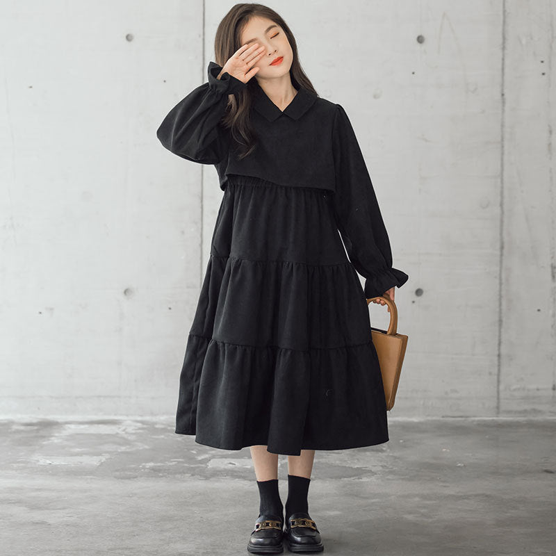 Robe en Velours Côtelé pour Fille – Chaude, Épaisse et Stylée