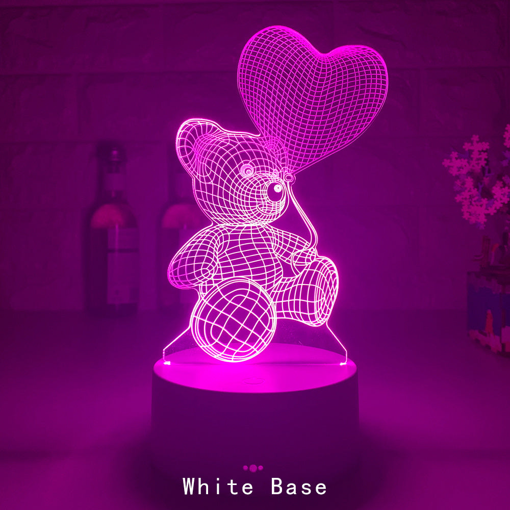 Lampe LED 3D en Acrylique – Veilleuse USB Néon