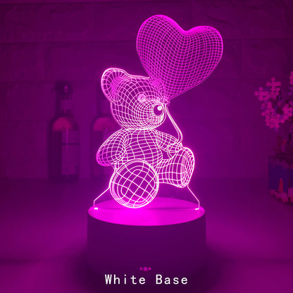 Lampe LED 3D en Acrylique – Veilleuse USB Néon
