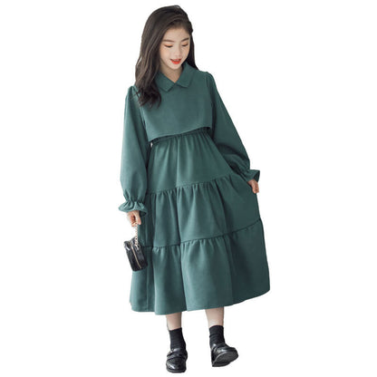 Robe en Velours Côtelé pour Fille – Chaude, Épaisse et Stylée