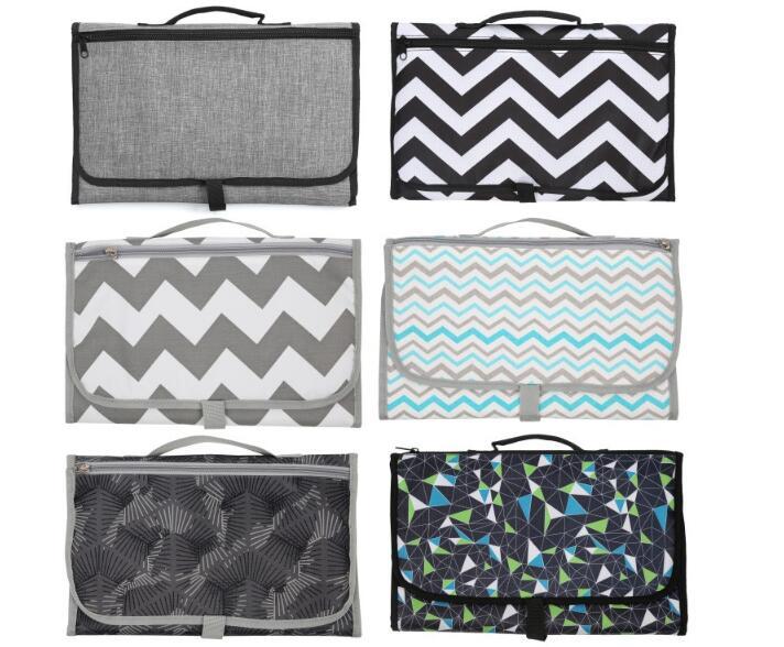 Tapis à Langer Bébé Portable – Pliable, Imperméable & Lavable | Matelas de Voyage + Sac de Rangement