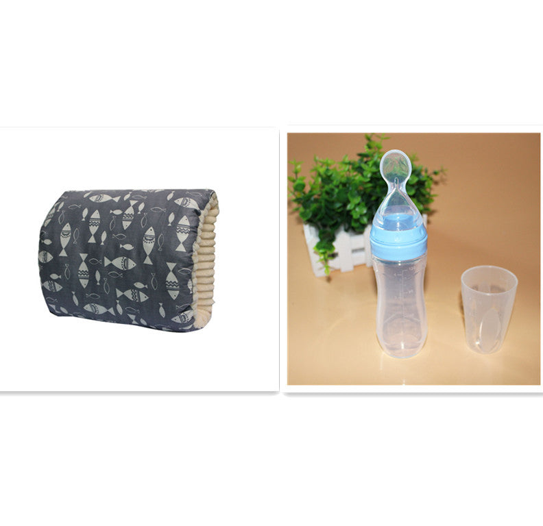 Coussin d’allaitement en coton réglable – Oreiller de bras lavable pour bébé et maman