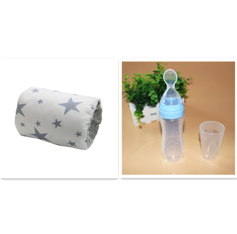 Coussin d’allaitement en coton réglable – Oreiller de bras lavable pour bébé et maman