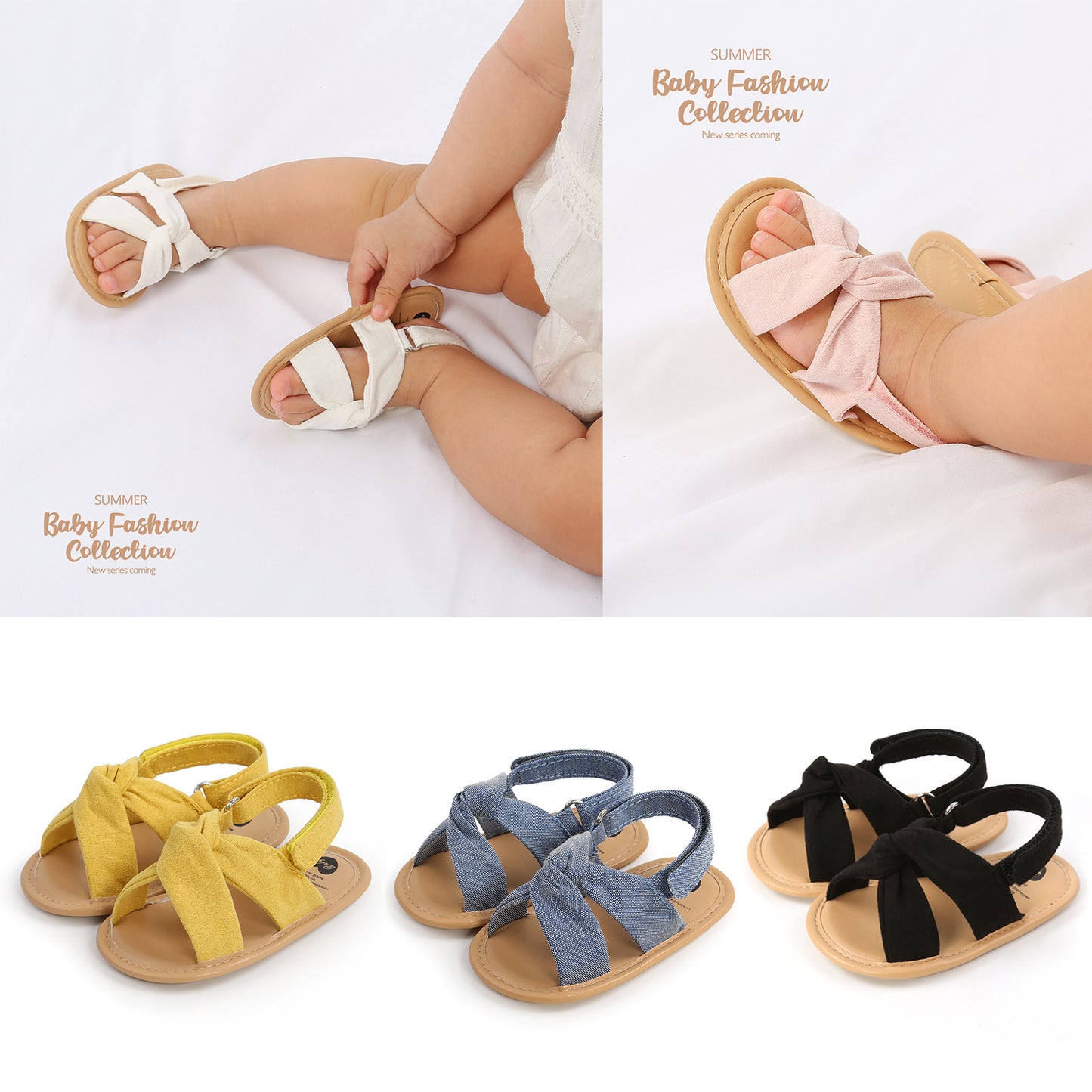 Sandales Bébé Croisées – Printemps & Été