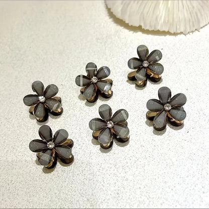 Pinces à cheveux fleuries avec perles – Lot de 1, 3 ou 6 pièces