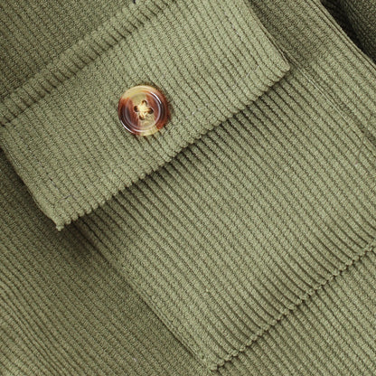Veste Garçon à Capuche – Velours Côtelé Épais | Style Contrasté | 8-14 ans