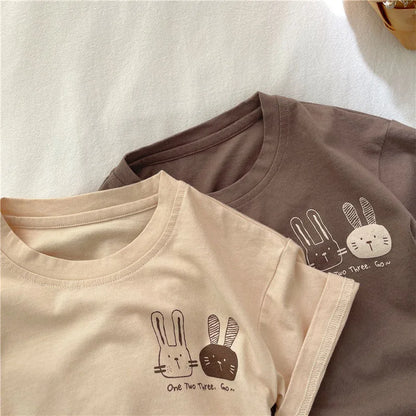 T-shirt Garçon Été – Motif Lapin Mignon | 2 à 8 ans