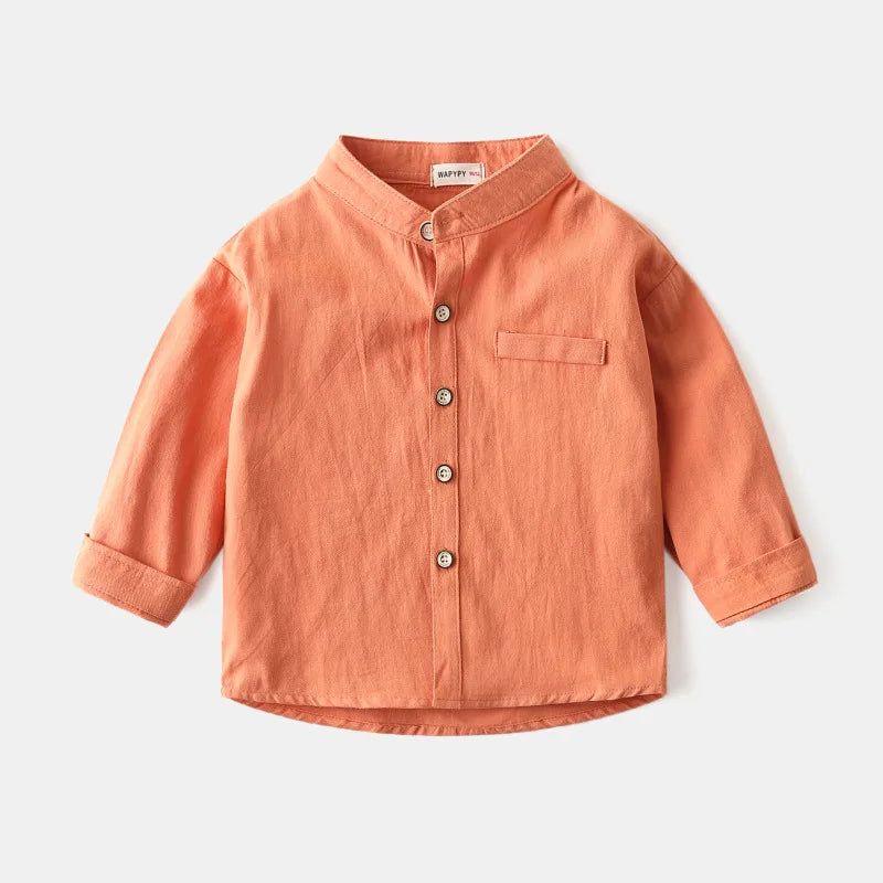 Chemise garçon en coton – Haut doux et décontracté