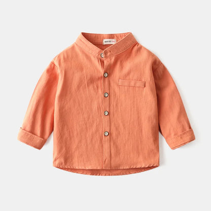 Chemise garçon en coton – Haut doux et décontracté