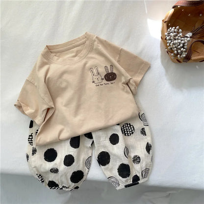 T-shirt Garçon Été – Motif Lapin Mignon | 2 à 8 ans