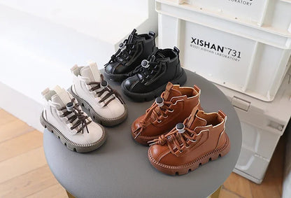Bottines Enfant Unisexe – Style Mode à Lacets | Automne-Hiver