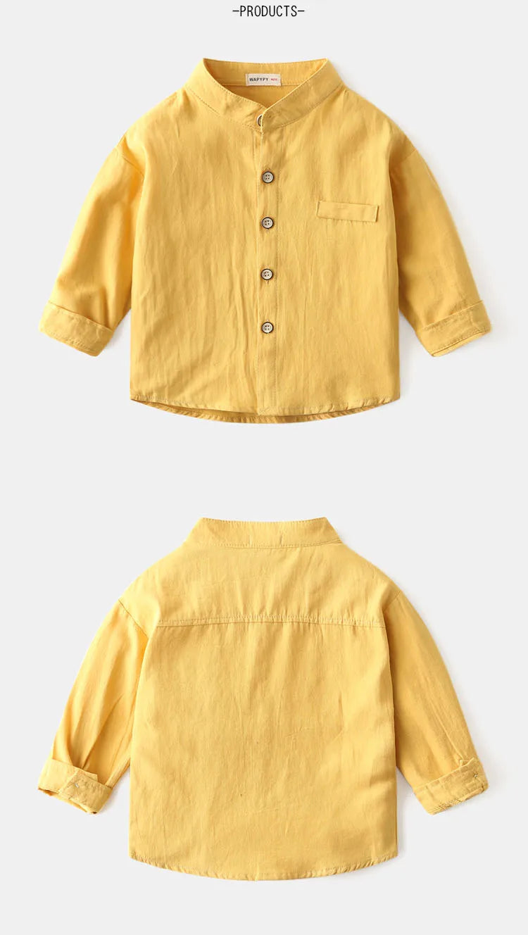 Chemise garçon en coton – Haut doux et décontracté