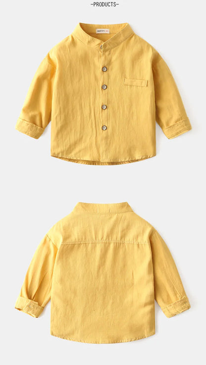 Chemise garçon en coton – Haut doux et décontracté