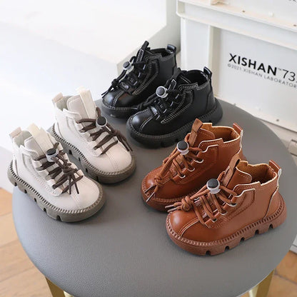 Bottines Enfant Unisexe – Style Mode à Lacets | Automne-Hiver