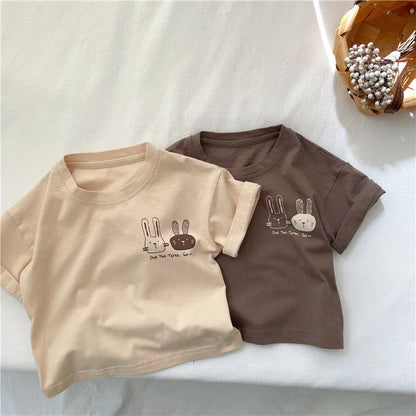 T-shirt Garçon Été – Motif Lapin Mignon | 2 à 8 ans