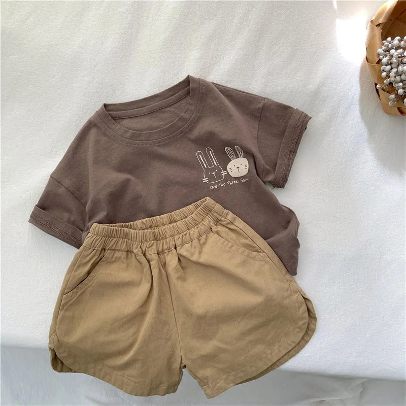 T-shirt Garçon Été – Motif Lapin Mignon | 2 à 8 ans