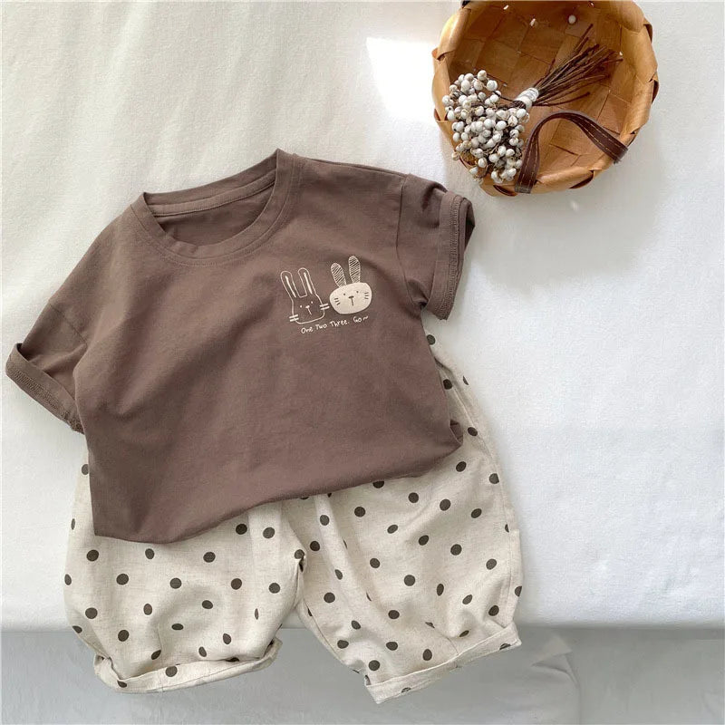 T-shirt Garçon Été – Motif Lapin Mignon | 2 à 8 ans