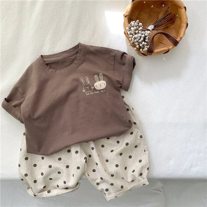 T-shirt Garçon Été – Motif Lapin Mignon | 2 à 8 ans