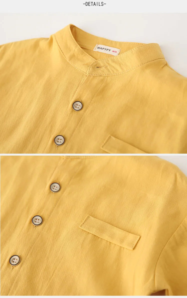 Chemise garçon en coton – Haut doux et décontracté