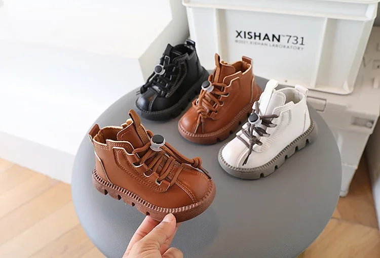 Bottines Enfant Unisexe – Style Mode à Lacets | Automne-Hiver
