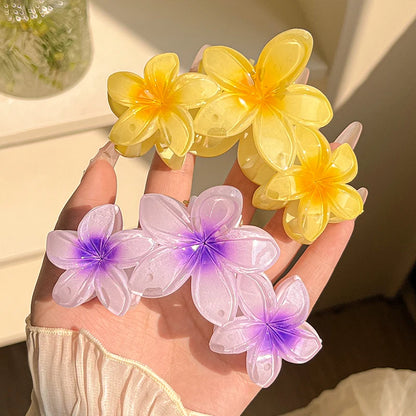 Grande pince à cheveux fleur – Élégante & colorée