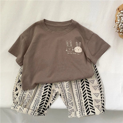 T-shirt Garçon Été – Motif Lapin Mignon | 2 à 8 ans