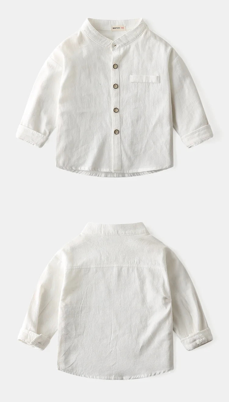 Chemise garçon en coton – Haut doux et décontracté