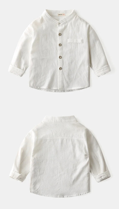 Chemise garçon en coton – Haut doux et décontracté