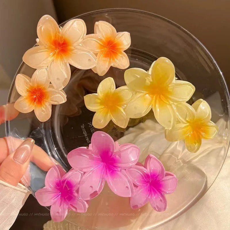 Grande pince à cheveux fleur – Élégante & colorée