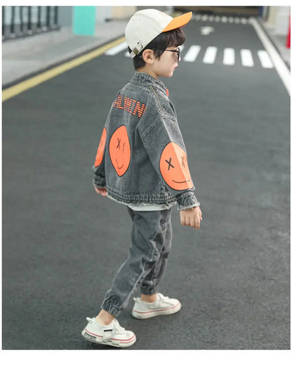 Ensemble Survêtement Garçon – Look Denim Sport Chic (3 à 13 ans)