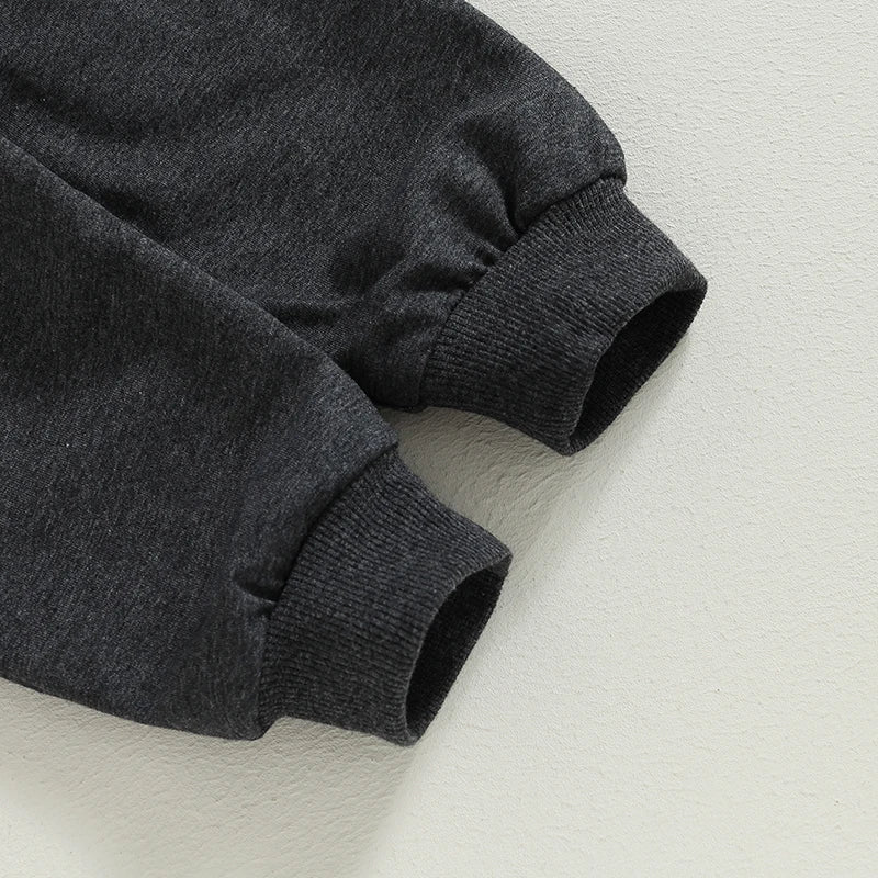 Ensemble 2 Pièces Garçon – Sweat imprimé + Pantalon à cordon | Printemps & Automne