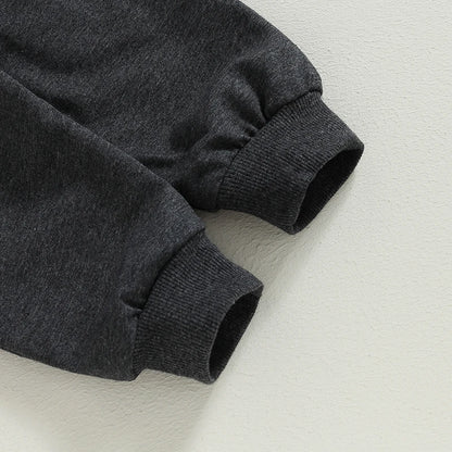 Ensemble 2 Pièces Garçon – Sweat imprimé + Pantalon à cordon | Printemps & Automne