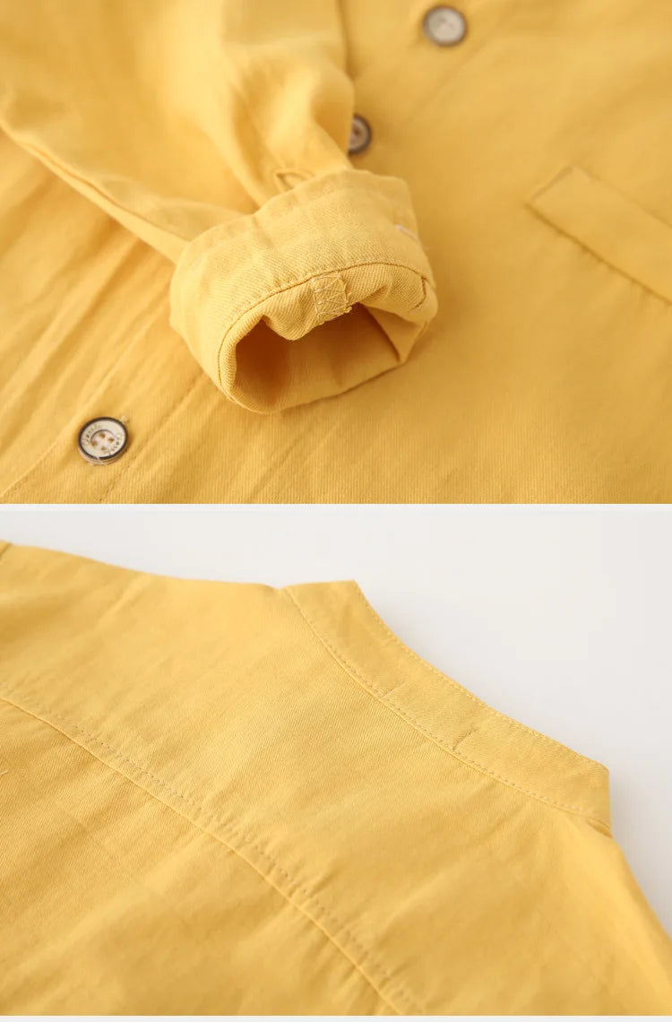 Chemise garçon en coton – Haut doux et décontracté