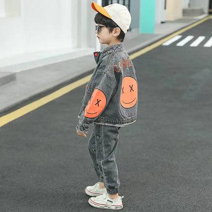 Ensemble Survêtement Garçon – Look Denim Sport Chic (3 à 13 ans)