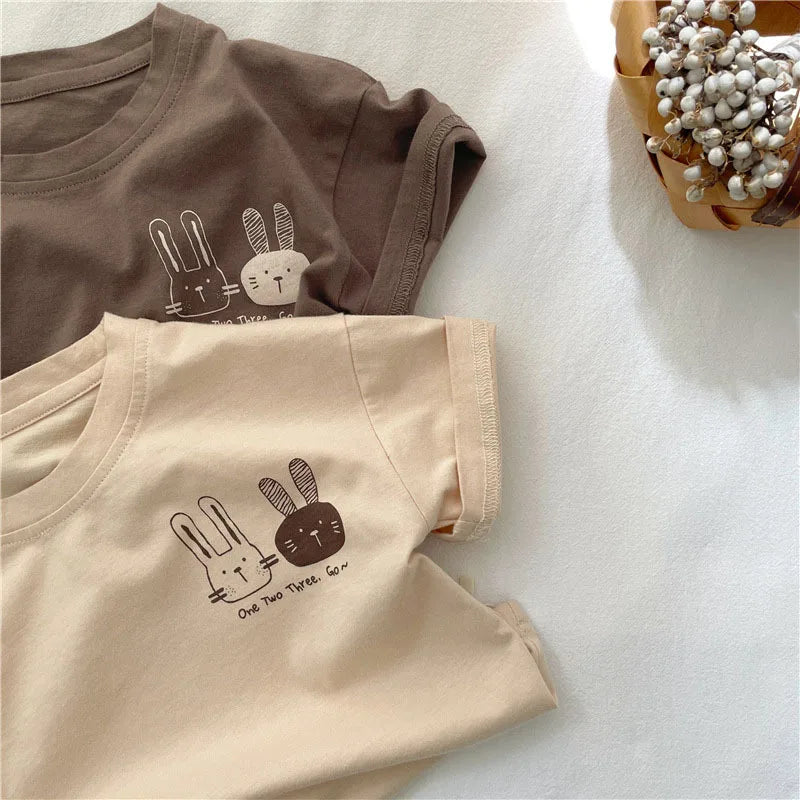 T-shirt Garçon Été – Motif Lapin Mignon | 2 à 8 ans