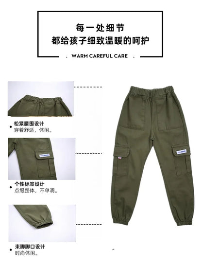 Pantalon cargo sarouel pour garçons – Style streetwear décontracté