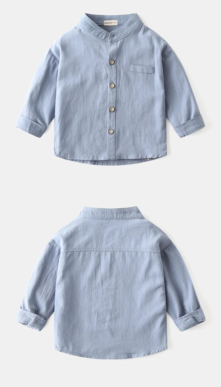 Chemise garçon en coton – Haut doux et décontracté