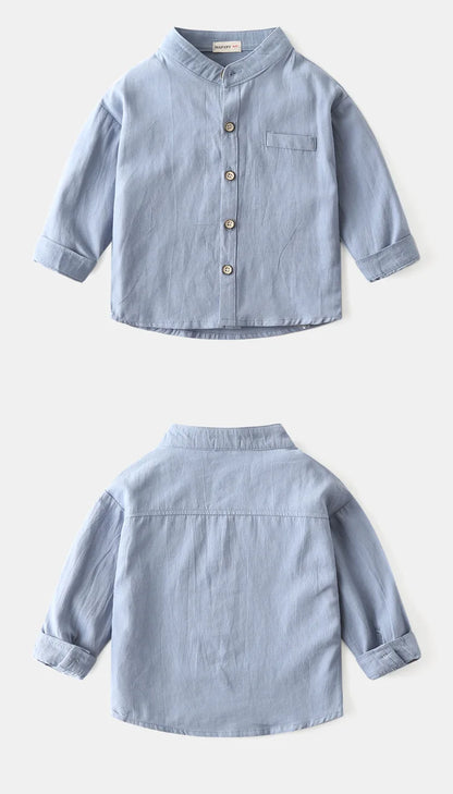 Chemise garçon en coton – Haut doux et décontracté