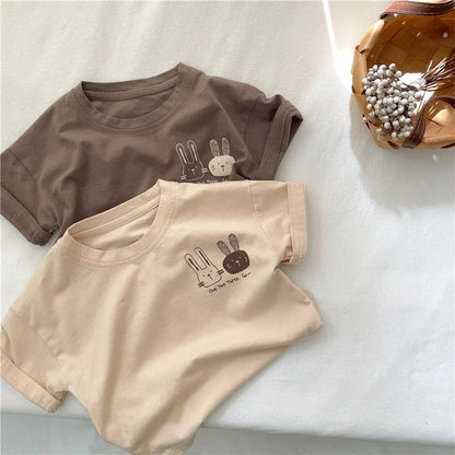 T-shirt Garçon Été – Motif Lapin Mignon | 2 à 8 ans